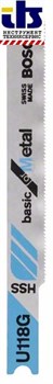 Пильное полотно Bosch U 118 G Basic for Metal [2608631770]