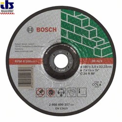 Отрезной круг, выпуклый, Bosch Expert for Stone C 24 R BF, 180 mm, 3,0 mm [2608600317]