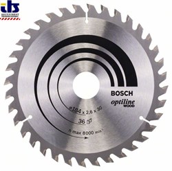 Пильный диск Bosch Optiline Wood 184 x 30 x 2,6 mm, 36 [2608640611]