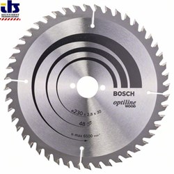 Диск пильный для циркулярок 230-30 OptilineWood 48зуб., BOSCH