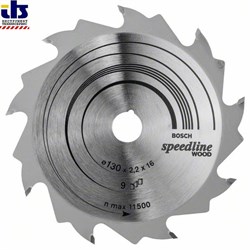 Диск пильный для циркулярок 130-16 Speedline Wood 9зуб., BOSCH