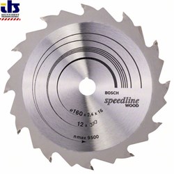 Пильный диск Bosch Speedline Wood 160 x 16 x 2,4 mm, 12 [2608640784]