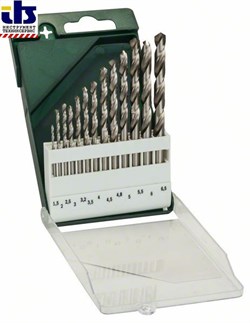 Набор из 13 свёрл Bosch HSS-G по металлу, DIN 338 1,5; 2,0; 2,5; 3,0; 3,2; 3,5; 4,0; 4,5; 4,8; 5,0; 5,5; 6,0; 6,5 mm [2609255061]