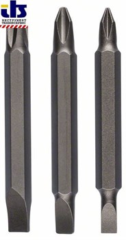 Набор из 3 двухсторонних насадок (Bosch HEX, PH) S0,6x4,5-PH1; S0,8x5,5-PH2; S1,2x6,5-PH3; 60 mm [2609255959]