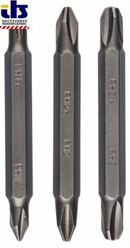 Набор из 3 двухсторонних насадок (Bosch PH, PH) PH1-PH1; PH2-PH2; PH3-PH3; 60 mm [2609255961]