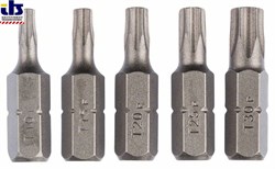 Набор из 5 насадок-бит Bosch Standard (T) T10; T15; T20; T25; T30; 25 mm [2609255970]
