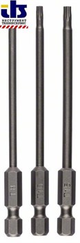 Набор из 3 отвёрток-насадок (Bosch T) T8; T10; T15; 89 mm [2609255971]