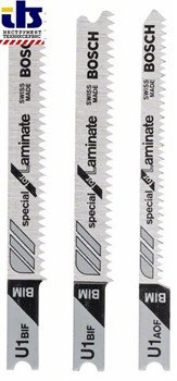 Набор из 3 пильных полотен Bosch U 1 BIF; U 1 AOF [2608636430]