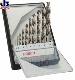 Набор ROBUST Line сверл HSS-G 1/2/3/4/5/6/7/8/9/10мм, BOSCH