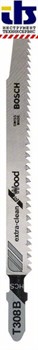 Пилка для лобзика T 308 B Extraclean for Wood (в упаковке 100шт.), BOSCH