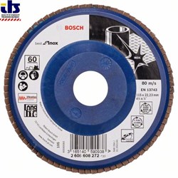 Лепестковый шлифкруг Bosch X581, Best for Inox 115 мм, 22,23, 60 [2608608272]