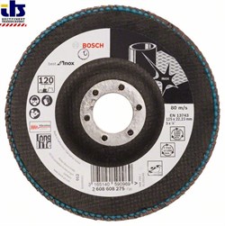 Лепестковый шлифкруг Bosch X581, Best for Inox 125 мм, 22,23, 120 [2608608275]
