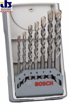 Набор из 7 сверл по бетону Bosch CYL-3 4; 5; 6; 6; 7; 8; 10 mm [2607017082]