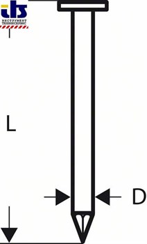 Кровельные гвозди Bosch CN 45-15 HG 45 мм, оцинк. огнем [2608200049]