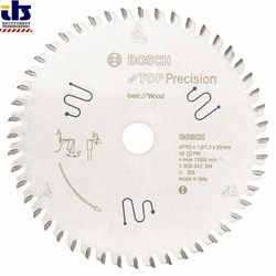 Диск пильный Freud для циркулярок 165-20 Top Precision Best for Wood 48зуб., BOSCH