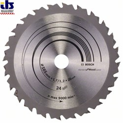 Пильный диск Bosch Speedline Wood 165 x 20/16 x 1,7 mm, 24 [2608642601]