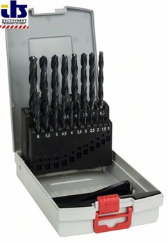 Набор из 19 сверл по металлу Bosch HSS-R, DIN 338, в ProBox 1-10 mm [2608587012]