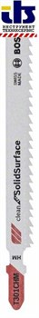Пилка для лобзика T 301 CHM Clean for Solid Surface (в упаковке 3шт.), BOSCH