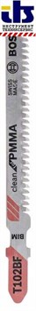 Пилка для лобзика T 102BF Clean PMMA (в упаковке 5шт.), BOSCH