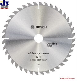 Диск для циркулярных ручных пил Bosch Optiline Eco 254-30 40 [2608641795]