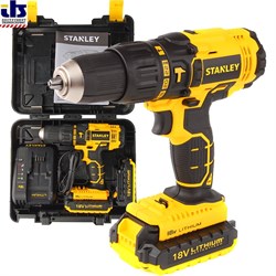 Stanley SCH201D2K Ударная дрель-шуруповерт 18В, Li-Ion, кейс - фото 82114