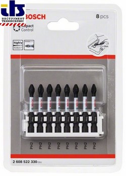 Набор бит PH2 50 мм Impact Control (8 шт) BOSCH (2608522330)