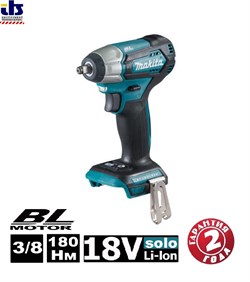 MAKITA DTW 180 Z Гайковерт ударный (18.0 В, БЕЗ АККУМУЛЯТОРА, 1 скор., 180 Нм, шурупы до 13 мм) - фото 84470