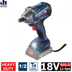 BOSCH GDS 250-LI SOLO Гайковерт-шуруповерт аккумуляторный, патрон - квадрат 1/2", противоударный 18V, 250 Нм, 0-2400 об/мин, вес с аккумулятором 2.0 кг, LED подсветка без зарядного и аккумуляторов - фото 86219