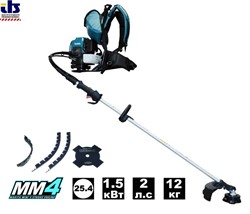 Бензокоса ранцевая Makita EM4350RH (4х-тактн, 43см3, 1.5кВт, EasyStart, запуск со спины, тбак-0.8л,12.1кг, нож, леска, рук-петля) (EM 4350 RH) - фото 86231