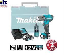 Шуруповерт DF333DYX14 аккумуляторный (2*1,5Ah / Кейс) + набор бит D-31083, MAKITA