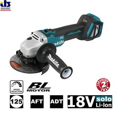 Угловая шлифмашина аккумуляторная MAKITA DGA511Z (,ф125мм,18В, 3000- 8500об\м,2.3кг, пл пуск, anti-restart, защита от обр.уд,) (DGA 511 Z) - фото 88079