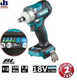 MAKITA DTW300Z SOLO Гайковерт (18V, 330Nm, держатель 1/2", в коробке) - фото 88632