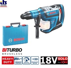 BOSCH GBH 18V-45 C SOLO Перфоратор в чемодане 18V SDS-MAX, BiTurbo, Brushless, Connectivity. 18V, 12.5 Дж, в бетоне до 45 мм, 2 режима (перфоратор + долбление) - фото 88651