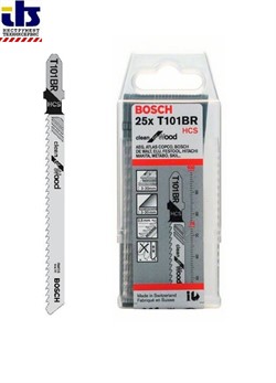 Пилка для лобзика T101BR Clean for Wood (в упаковке 25шт. T 101 BR), BOSCH (2608633623)