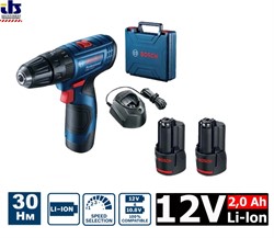 Аккум. ударная дрель-шуруповерт BOSCH GSB 120-LI (12.0 В, 2 акк., 2.0 А/ч, 2 скор., 28 Нм, шурупы до 7 мм, сверление в металле до 6 мм, 06019G8100)