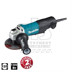 MAKITA GA5050R Угловая шлифмашина(1300 Вт,125 мм, плавный пуск, держатель Anti-drop,нижняя клавиша)
