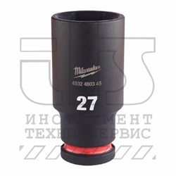Головка ударная Shockwave  1/2&quot;  27 мм  (глубокая / NEW), MILWAUKEE