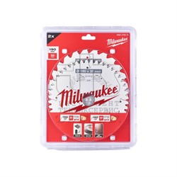 Диск пильный  190х2,1х30 мм / Z24_Z48  (дерево) набор 2 шт, MILWAUKEE - фото 92687