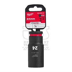 Головка ударная Shockwave  1/2"  24 мм  (глубокая / NEW), MILWAUKEE - фото 92831