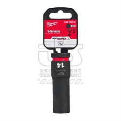 Головка ударная Shockwave  1/2"  14 мм  (глубокая / NEW), MILWAUKEE - фото 92855