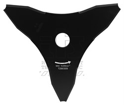Нож к триммеру 3-зуба 230*25,4 мм к EM2500U / EM2600U / DUR369A / UR3502, MAKITA - фото 93204