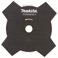 Нож для травы, 4-зубца, d- 230x25,4мм