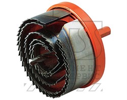 Кольцевая коронка 28,35,50,68,75 мм с центрирующим сверлом, хвостовик 1/4&quot;, по дереву, гипсокартону, пластику, цветным металлам