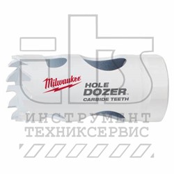 Биметталическая коронка HOLEDOZER CARBIDE 25мм, MILWAUKEE
