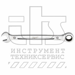 Ключ MAXBITE рожково-накидной с трещоткой  13мм - фото 98090