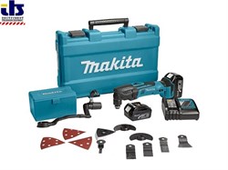 Аккум. многофункциональный инструмент (реноватор) MAKITA DTM 50 RFEX 2 в чем. + набор оснастки (18.0 В, Li-Ion, 2 акк., 3.0 А/ч, 21000 об/мин) (DTM50RFEX2)