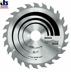 Пильный диск Bosch Optiline Wood 170 x 30 x 2,6 mm, 24 [2608640604]