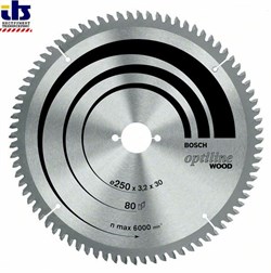 Пильный диск Bosch Optiline Wood 254 x 30 x 3,2 mm, 80 [2608641766]