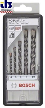 Набор ROBUST свёрл SILVER PERCUSSION (-5-), BOSCH
