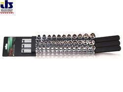 Набор головок 1/4&quot;, 3/8&quot;, 1/2&quot; 4-22мм 6гр. 37предм. на подвесе TOPTUL (GAAQ3702)